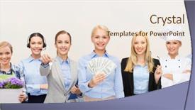  Presentation with workers compensation - PPT theme having career choices - people profession employment compensation background and a cream colored foreground