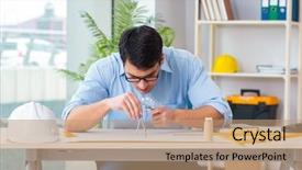  Presentation with project - Audience pleasing PPT layouts consisting of career compass - construction engineer working on new backdrop and a coral colored foreground