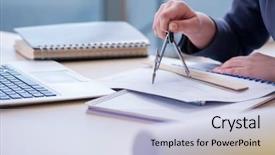  Presentation with celebration project - Colorful PPT theme enhanced with career compass - woman architect working backdrop and a  colored foreground