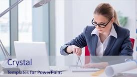  Presentation with job task or project - Amazing PPT theme having career compass - woman architect working backdrop and a lemonade colored foreground