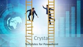  Presentation with business competition - Beautiful slide set featuring career-competition-in-business-environment backdrop and a light blue colored foreground