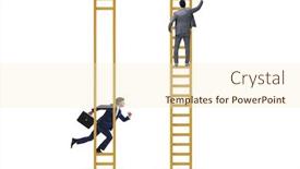  Presentation with business competition - Colorful theme enhanced with career-competition-in-business-environment backdrop and a cream colored foreground