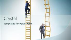  Presentation with business competition - PPT layouts enhanced with career-competition-in-business-environment background and a sky blue colored foreground