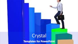  Presentation with career development - Presentation theme having career-development-with-stairs background and a cobalt blue colored foreground