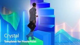  Presentation with career development - PPT theme with career-development-with-stairs background and a teal colored foreground