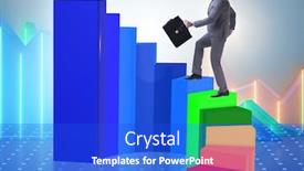  Presentation with career development - Theme with career-development-with-stairs background and a cobalt blue colored foreground