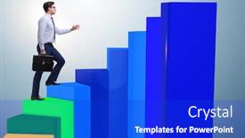  Presentation with career development - PPT theme with career-development-with-stairs background and a cobalt blue colored foreground