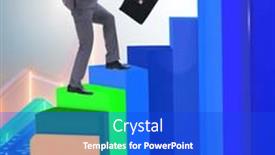  Presentation with career development - Presentation theme featuring career-development-with-stairs background and a cobalt blue colored foreground