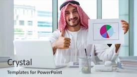  Presentation with arab countries - Amazing theme having career excellence - arab businessman working backdrop and a lemonade colored foreground