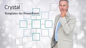  Presentation with mind - Beautiful slides featuring career flow chart - digital composite of businessman backdrop and a sky blue colored foreground