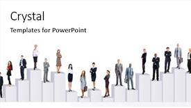  Presentation with diagram - Beautiful presentation theme featuring career growth - business people team and diagram backdrop and a white colored foreground