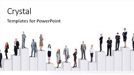  Presentation with career growth - Presentation theme consisting of career growth - business people team and diagram background and a white colored foreground