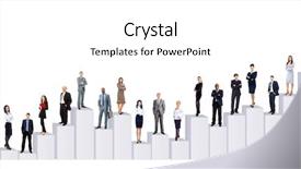  Presentation with diagram - Amazing PPT theme having career growth - business people team and diagram backdrop and a white colored foreground
