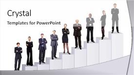  Presentation with diagram - Slide deck featuring career growth - business people team and diagram background and a white colored foreground