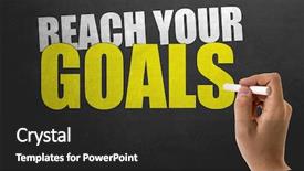  Presentation with goals - Audience pleasing PPT theme consisting of career growth - reach your goals backdrop and a dark gray colored foreground