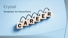  Presentation with career development - Presentation enhanced with career-growth-progress-and-business background and a sky blue colored foreground