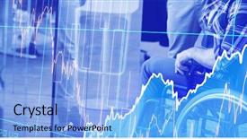  Presentation with shares - Audience pleasing presentation theme consisting of career guidance - stocks and shares against businessman backdrop and a light blue colored foreground