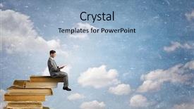  Presentation with heart and mind - Beautiful PPT theme featuring career history - read to broaden your mind backdrop and a light blue colored foreground