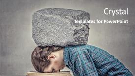  Presentation with procrastinate and cheat in exams - Colorful slides enhanced with career history - she is preparing for exams backdrop and a  colored foreground