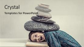  Presentation with procrastinate and cheat in exams - Slide deck consisting of career history - she is preparing for exams background and a  colored foreground