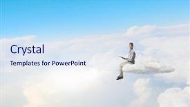  Presentation with history book - PPT layouts enhanced with career history - young man in casual sitting background and a sky blue colored foreground