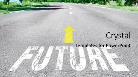  Presentation with road marking - Presentation theme enhanced with  background and a  colored foreground