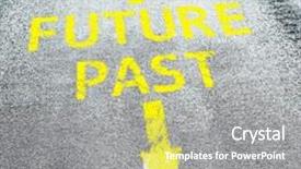  Presentation with road marking - Presentation theme having  background and a  colored foreground