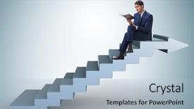  Presentation with career - Amazing presentation having career ladder concept reading book backdrop and a light blue colored foreground