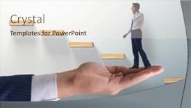  Presentation with career - Presentation featuring career-ladder-concept-with-businessman and a  colored foreground