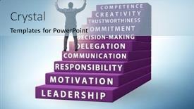  Presentation with skills - Slide deck featuring career-ladder-concept-with-key background and a light blue colored foreground