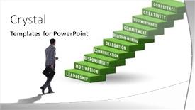  Presentation with skills - Slides consisting of career-ladder-concept-with-key background and a white colored foreground