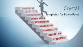  Presentation with skills - Slide set having career-ladder-concept-with-key background and a sky blue colored foreground