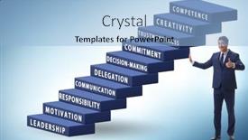  Presentation with skills - Presentation design having career-ladder-concept-with-key background and a light blue colored foreground