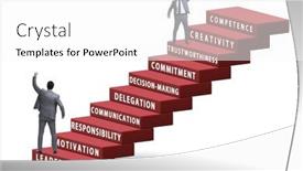  Presentation with skills - Slide deck enhanced with career-ladder-concept-with-key background and a white colored foreground