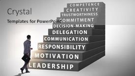  Presentation with skills - Slides with career-ladder-concept-with-key background and a light gray colored foreground