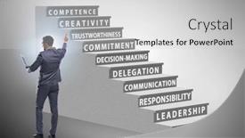  Presentation with skills - PPT theme enhanced with career-ladder-concept-with-key background and a light gray colored foreground