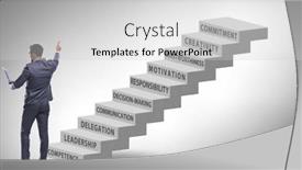  Presentation with skills - Presentation theme with career-ladder-concept-with-key background and a light gray colored foreground