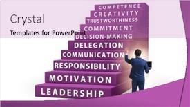  Presentation with skills - Slides with career-ladder-concept-with-key background and a coral colored foreground