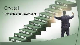  Presentation with skills - Presentation featuring career-ladder-concept-with-key background and a light gray colored foreground