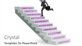  Presentation with skills - PPT theme having career-ladder-concept-with-key background and a white colored foreground