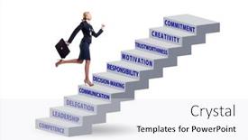  Presentation with skills - Theme featuring career-ladder-concept-with-key background and a white colored foreground