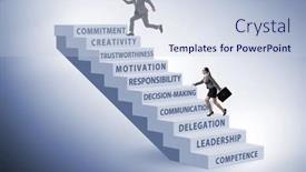  Presentation with skills - Slides featuring career-ladder-concept-with-key background and a lemonade colored foreground