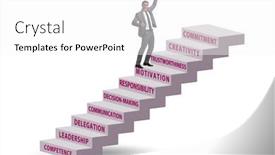  Presentation with skills - PPT theme enhanced with career-ladder-concept-with-key background and a white colored foreground