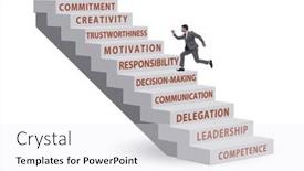  Presentation with skills - Slides with career-ladder-concept-with-key background and a white colored foreground