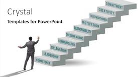  Presentation with skills - Presentation featuring career-ladder-concept-with-key background and a white colored foreground