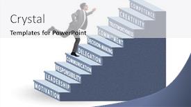  Presentation with skills - Slide set consisting of career-ladder-concept-with-key background and a white colored foreground