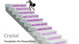  Presentation with skills - Slide deck having career-ladder-concept-with-key background and a white colored foreground