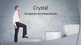  Presentation with stepping - PPT layouts having career opportunities - business person stepping up background and a light gray colored foreground