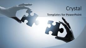  Presentation with connecting - Amazing PPT layouts having career opportunities - close up image of hands backdrop and a light blue colored foreground