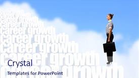  Presentation with opportunity - PPT theme having career opportunity concept illustration background and a  colored foreground